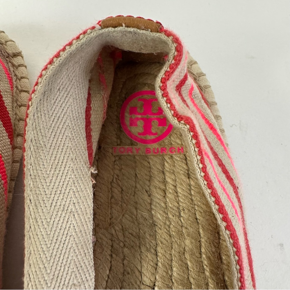 Tory Burch Striped Espadrilles Flats Women’s Size 10.5 - Picture 5 of 10